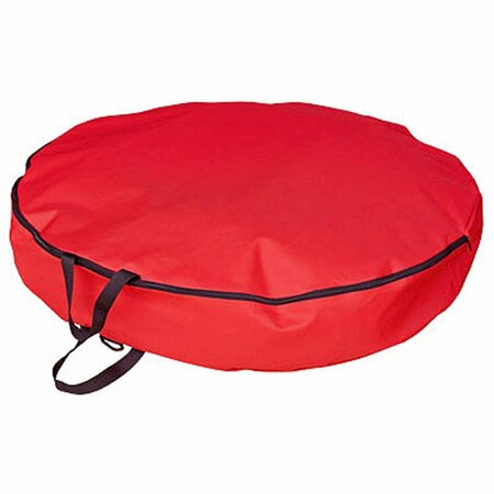 GLORIOUSGIFTS 30 in. Red Artificial Wreath Storage Bag GL3253266